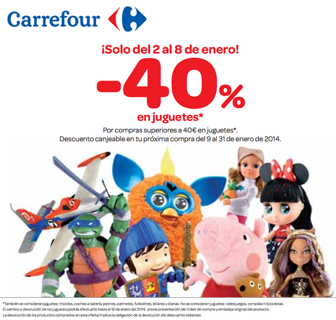 40 en juguetes carrefour